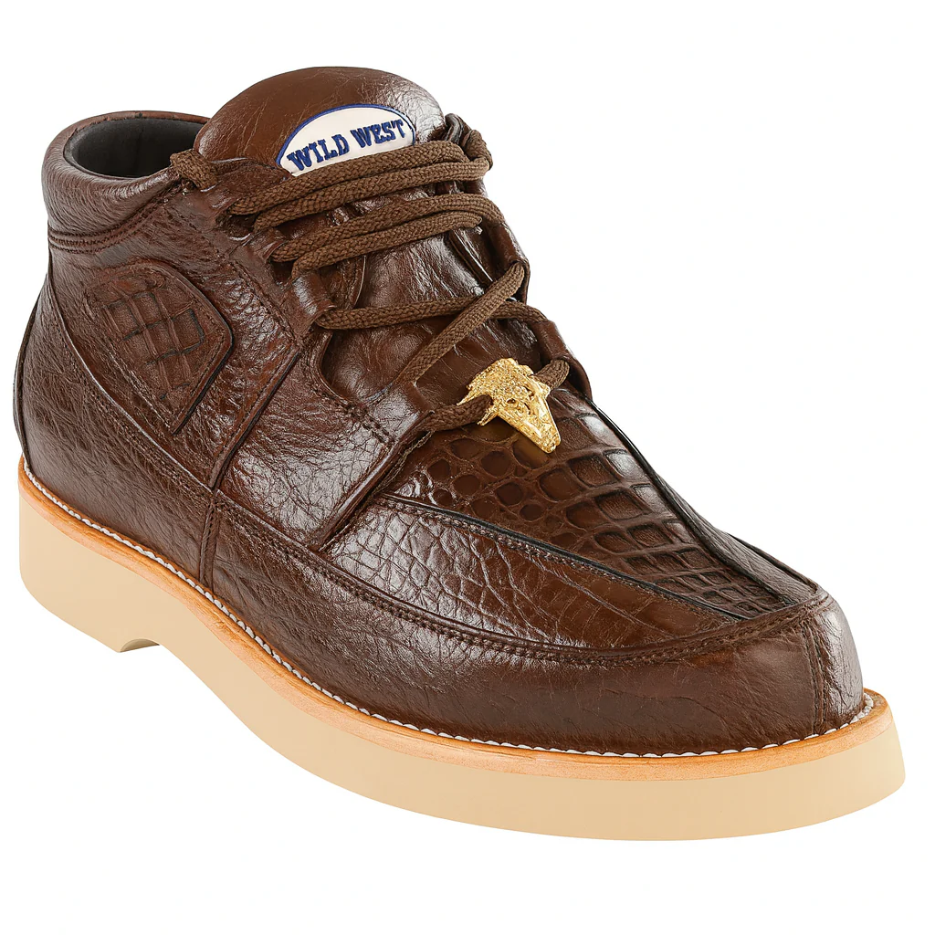Men's Wild West Boots Caiman and Smooth Ostrich Skin Shoe 2ZA052807 - Image 5