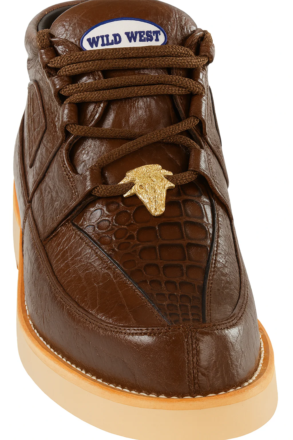 Men's Wild West Boots Caiman and Smooth Ostrich Skin Shoe 2ZA052807 - Image 6