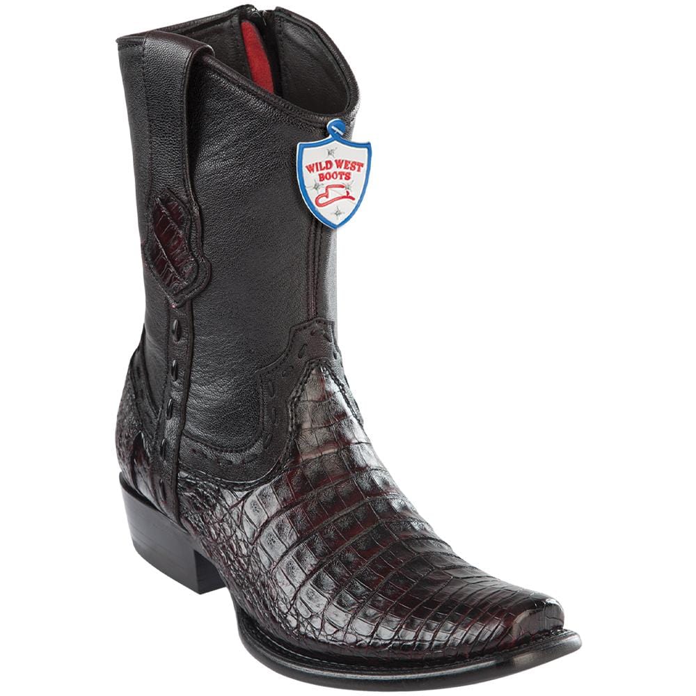Men's Wild West Caiman Belly Dubai Toe Short Boots 279B82 - Image 4
