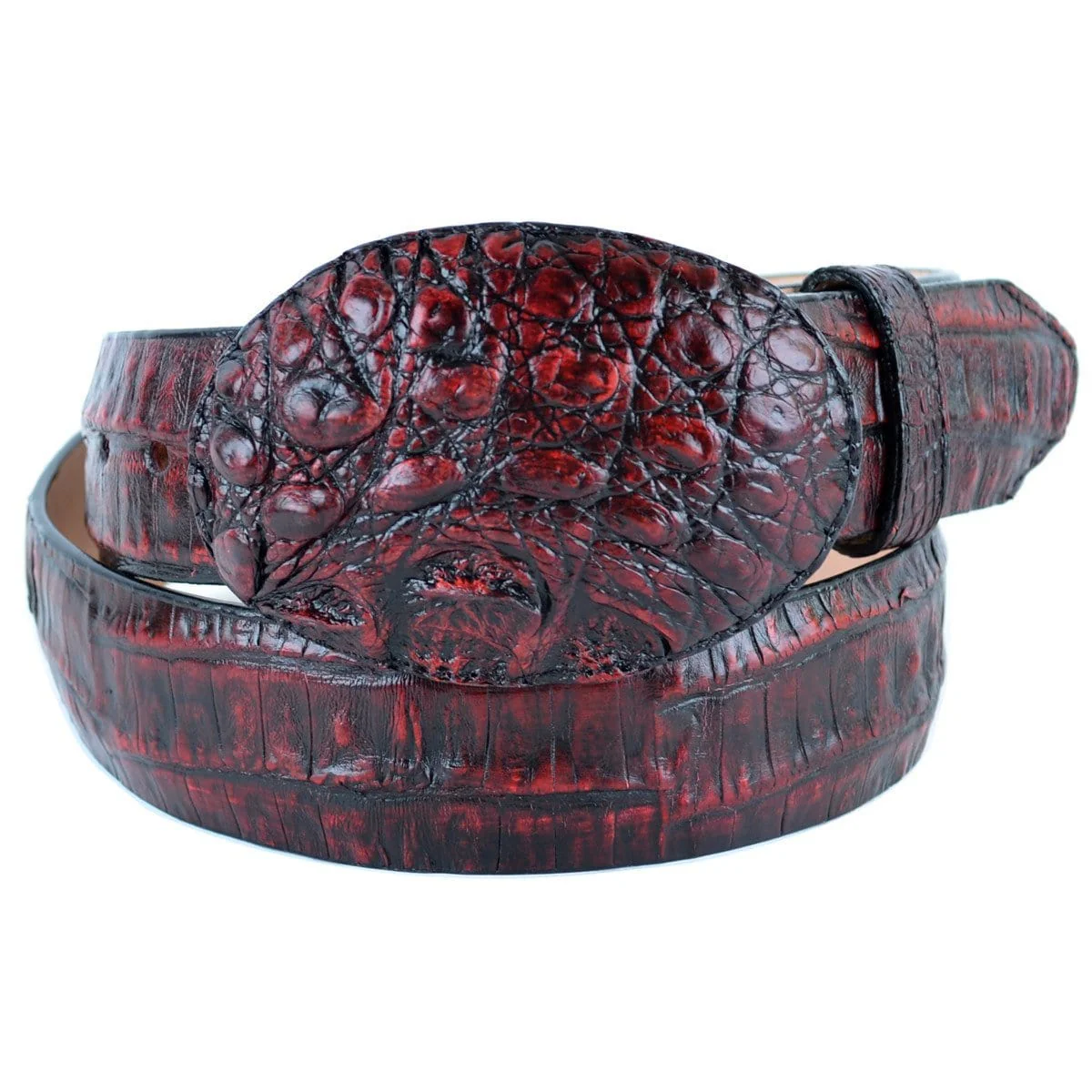 Men's Wild West Caiman Belly Skin Cowboy Belt 2C118218 - Image 2