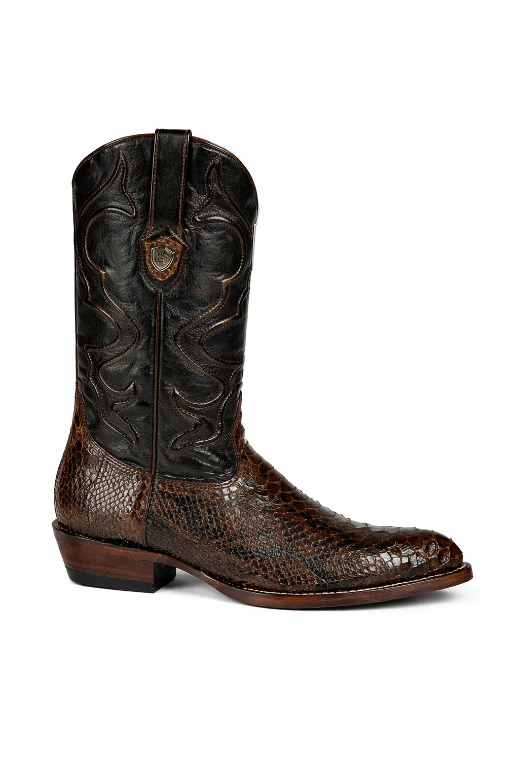 Mens Wild West Python Skin J-Toe Boots - Image 12