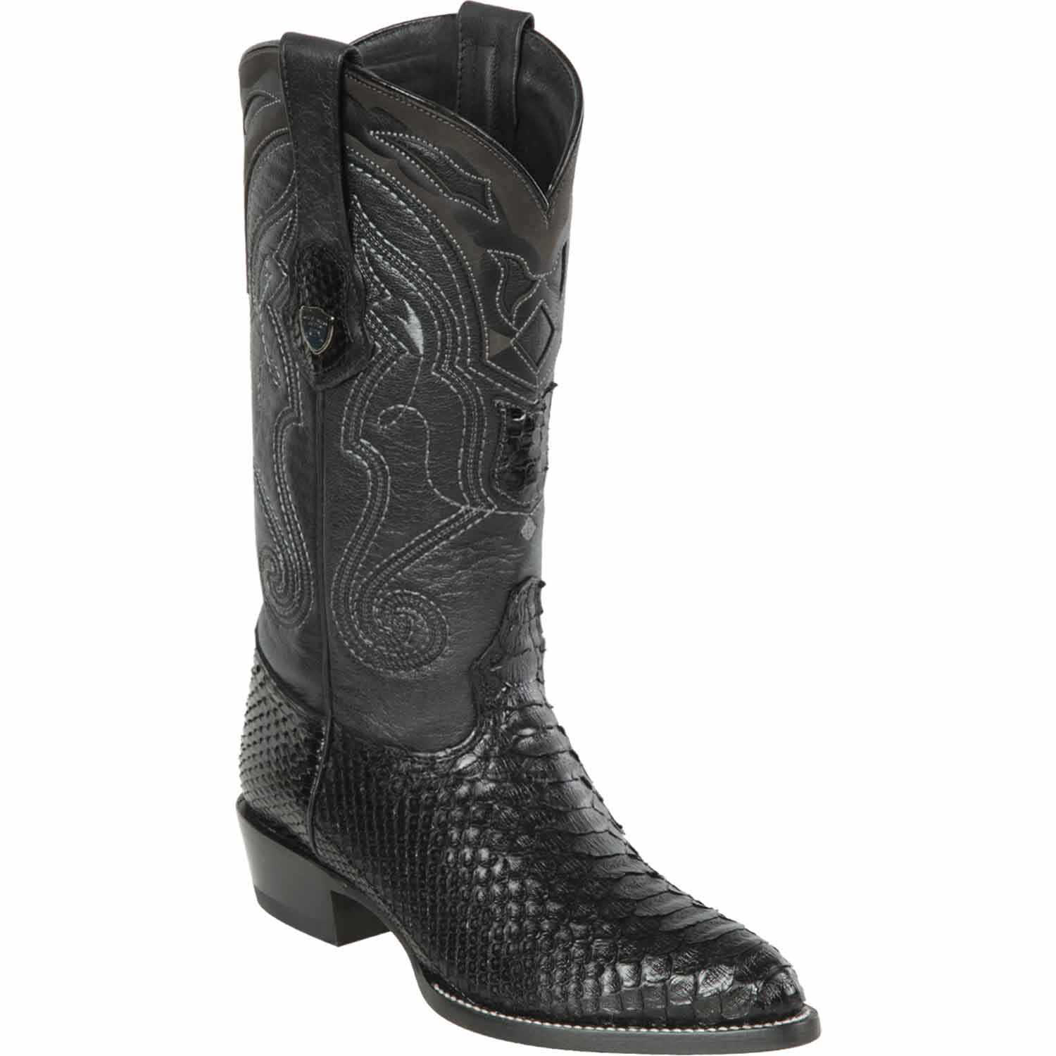 Mens Wild West Python Skin J-Toe Boots - Image 16