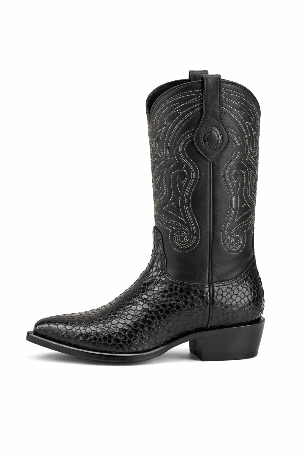 Mens Wild West Python Skin J-Toe Boots - Image 18