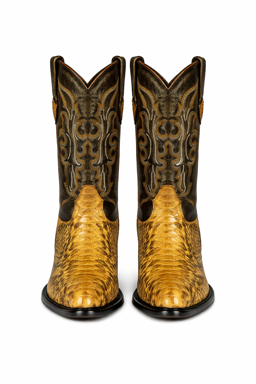 Mens Wild West Python Skin J-Toe Boots - Image 19