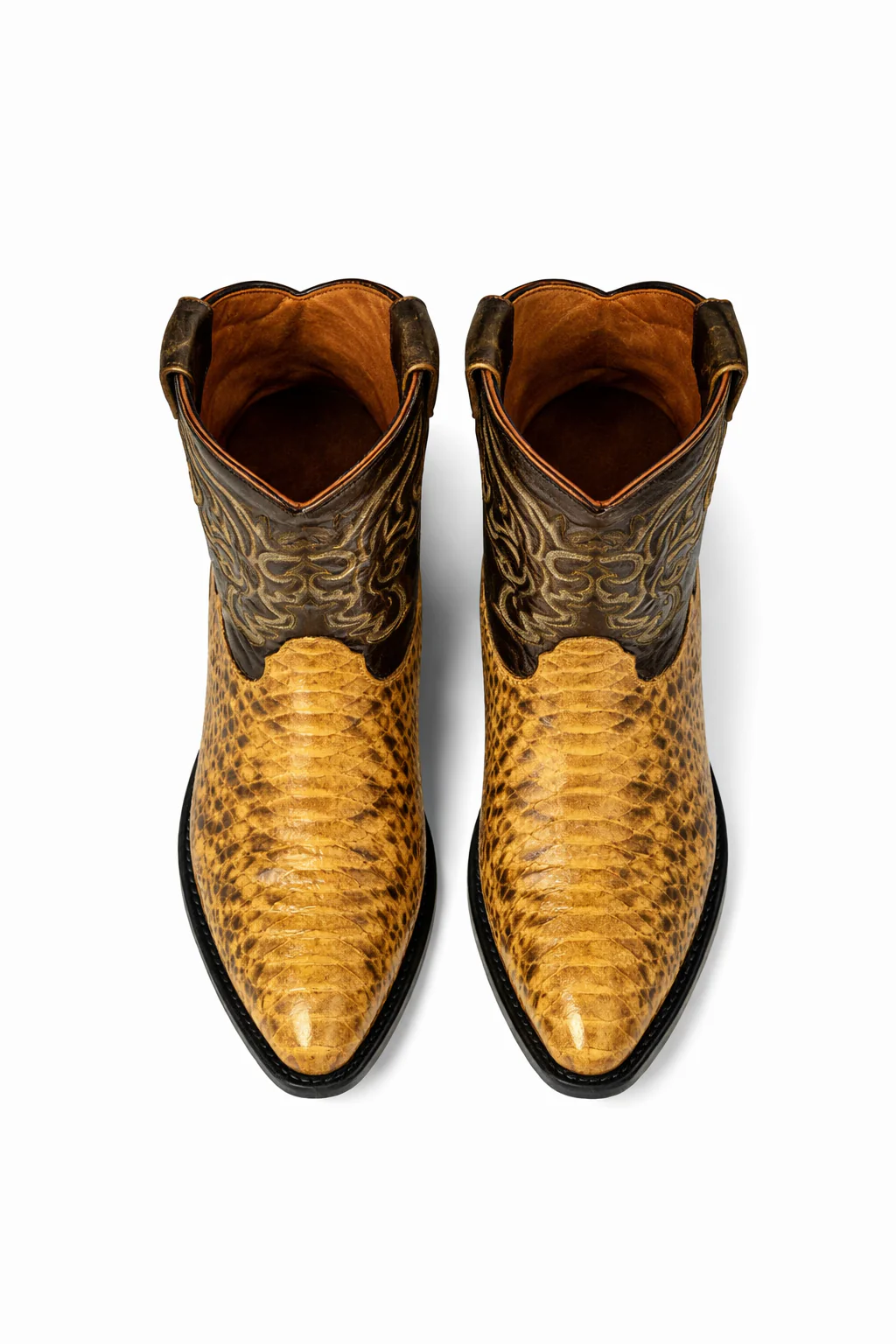 Mens Wild West Python Skin J-Toe Boots - Image 20