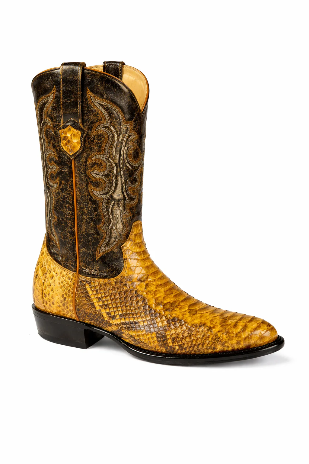 Mens Wild West Python Skin J-Toe Boots - Image 21
