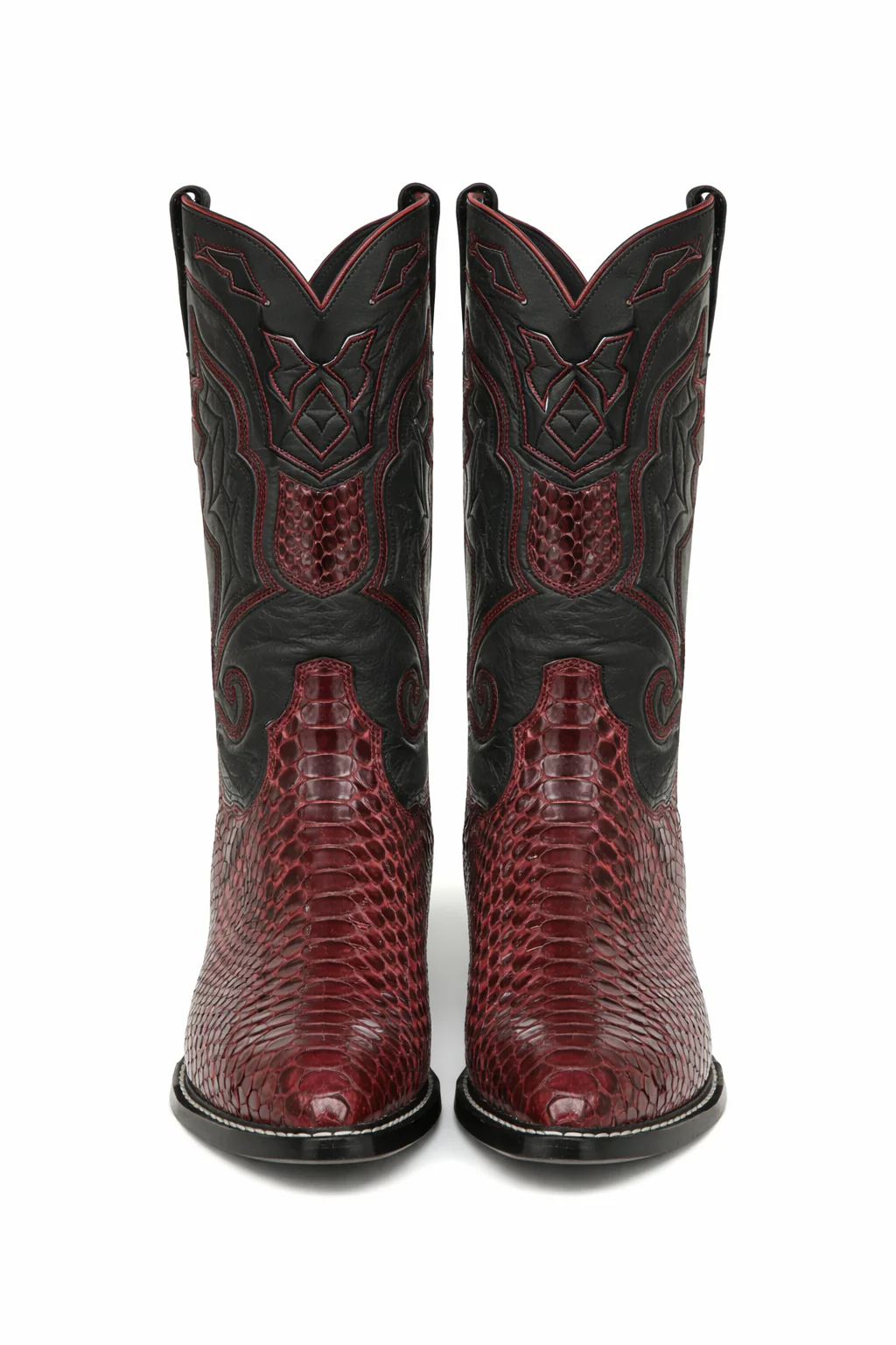 Mens Wild West Python Skin J-Toe Boots - Image 23