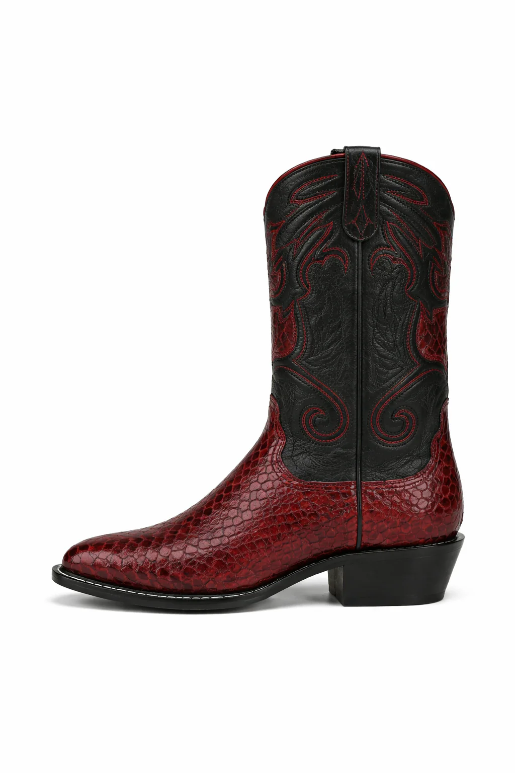 Mens Wild West Python Skin J-Toe Boots - Image 24