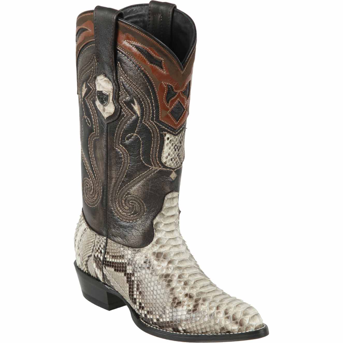 Mens Wild West Python Skin J-Toe Boots - Image 27