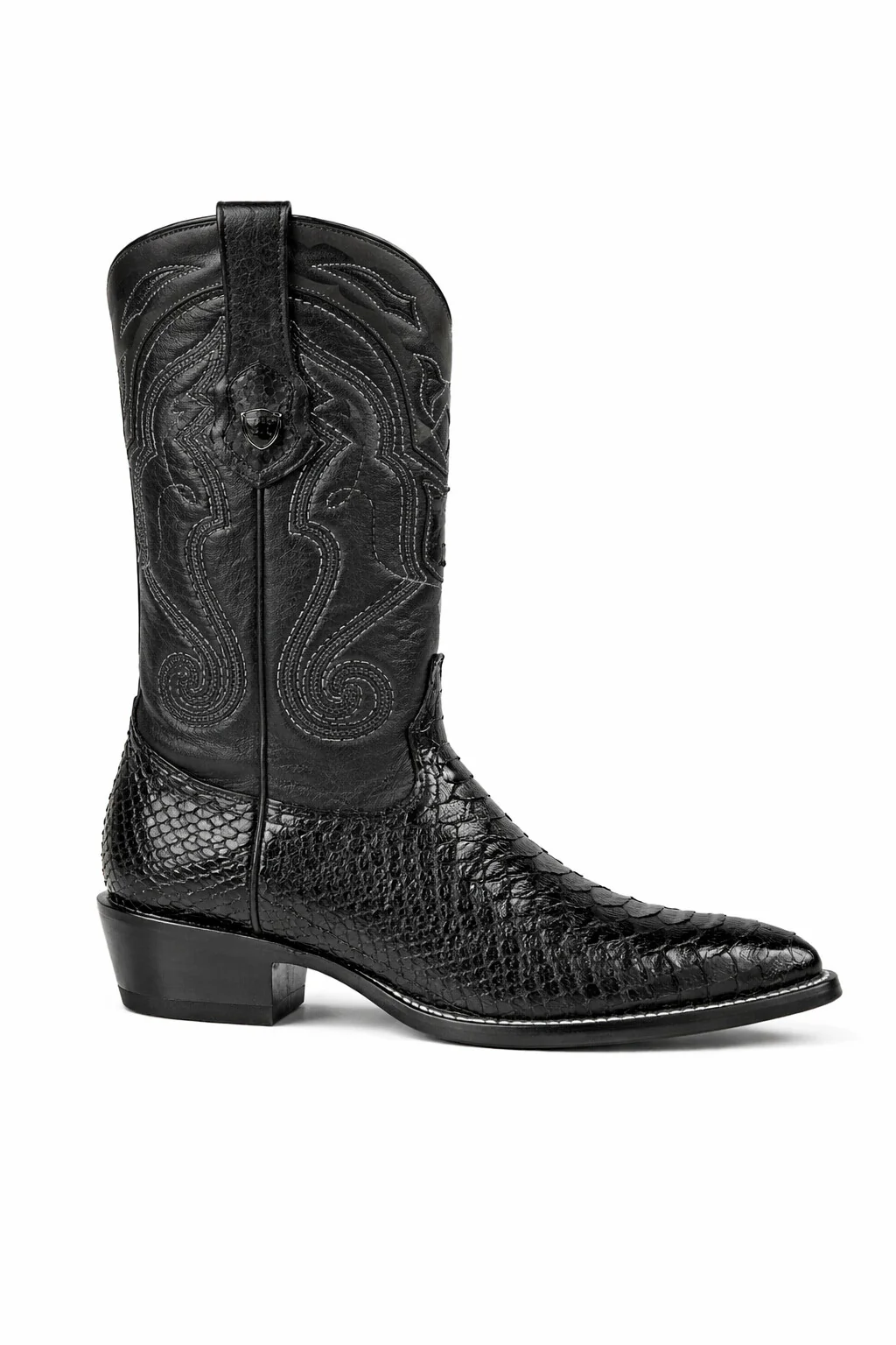 Men's Wild West Python Skin Yellow Gold J Toe Boots 29957 - Image 10