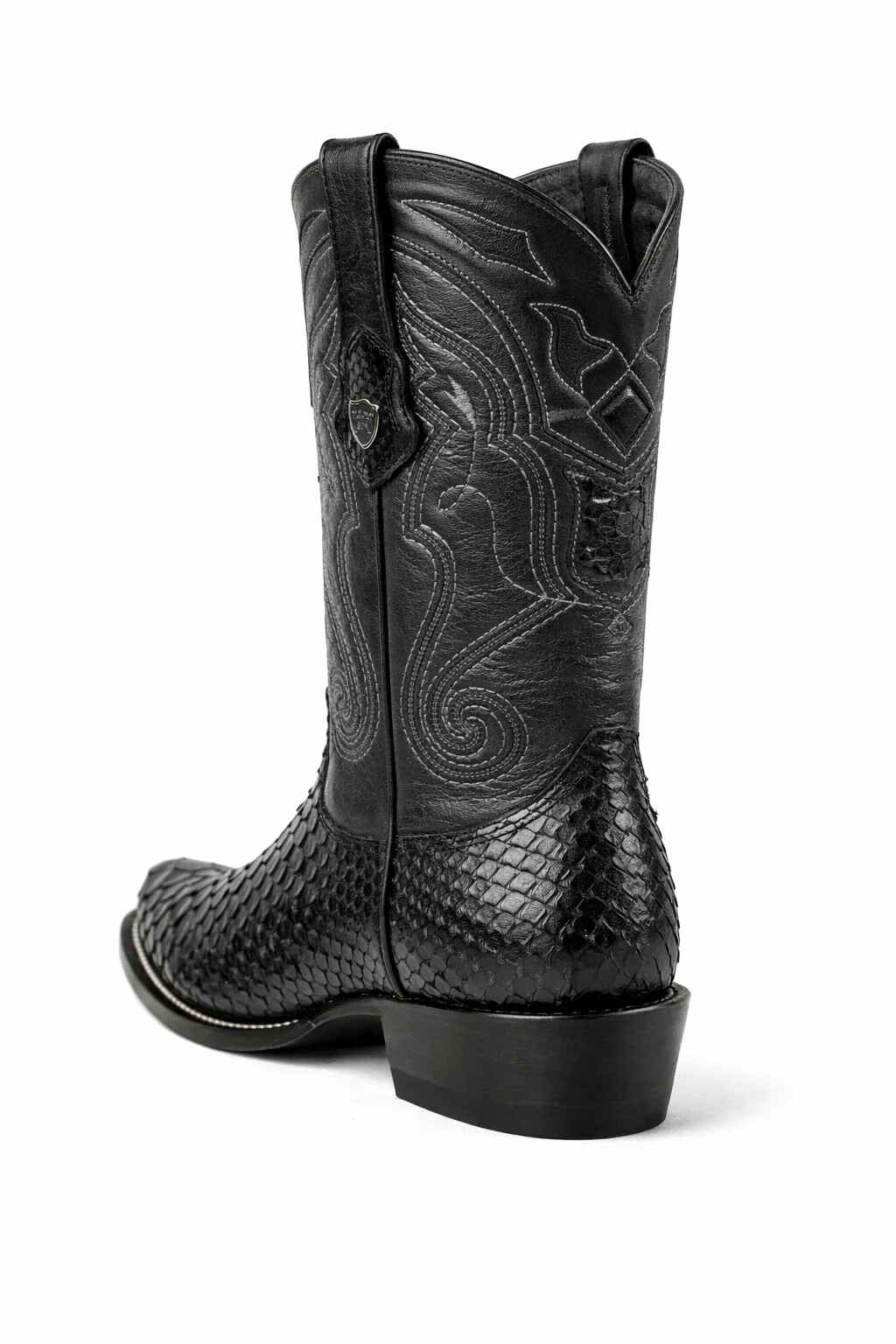 Men's Wild West Python Skin Yellow Gold J Toe Boots 29957 - Image 11