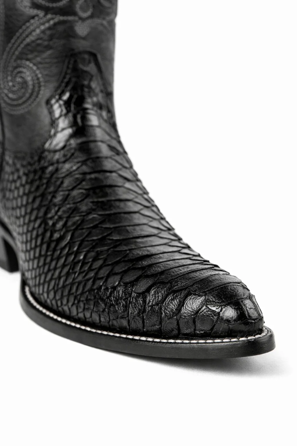 Men's Wild West Python Skin Yellow Gold J Toe Boots 29957 - Image 12