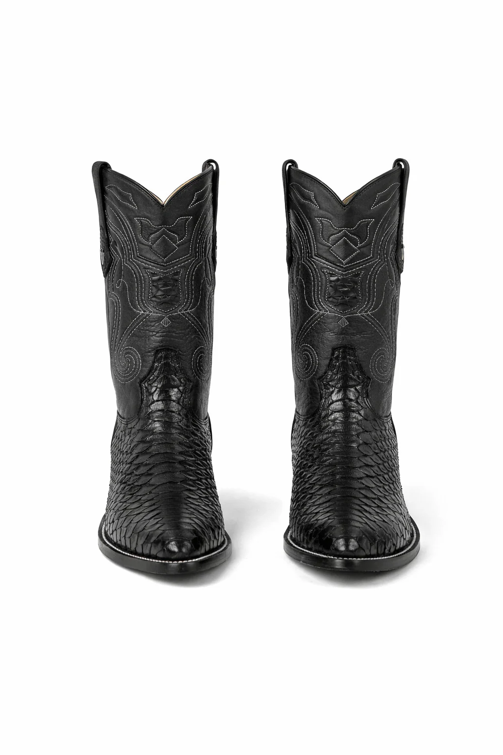 Men's Wild West Python Skin Yellow Gold J Toe Boots 29957 - Image 15