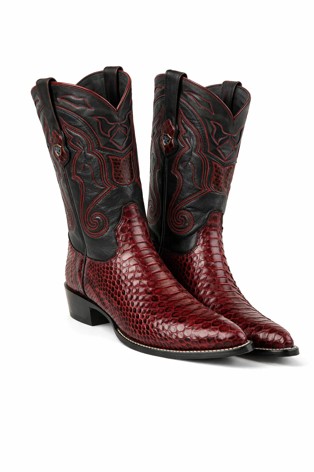 Men's Wild West Python Skin Yellow Gold J Toe Boots 29957 - Image 22