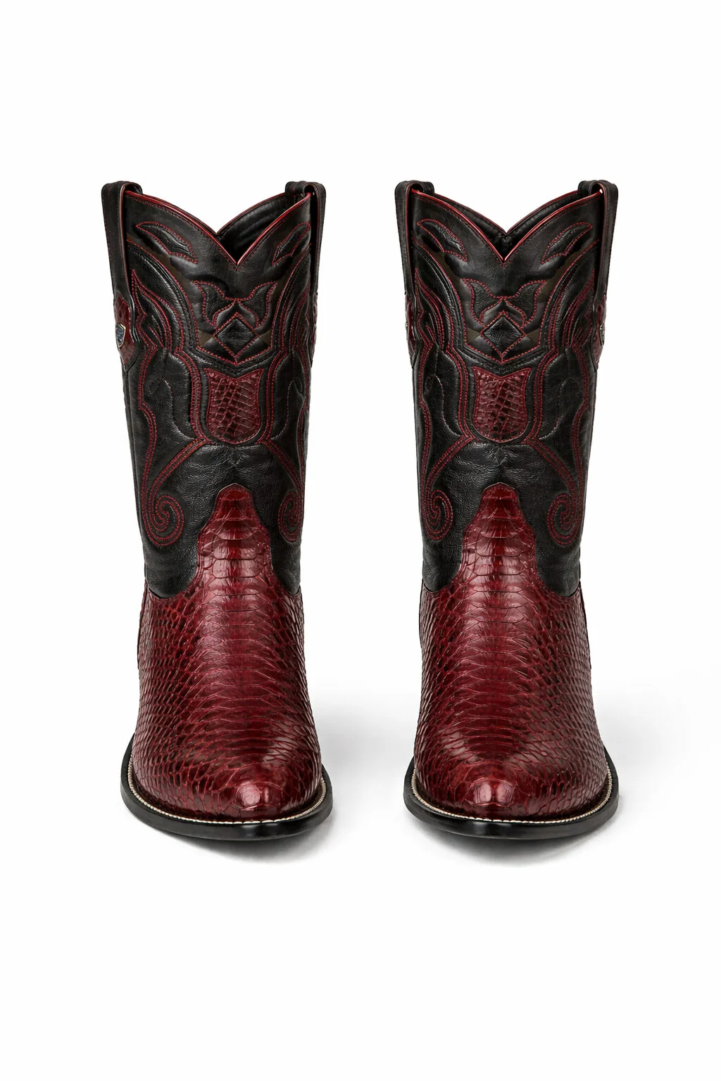 Men's Wild West Python Skin Yellow Gold J Toe Boots 29957 - Image 23