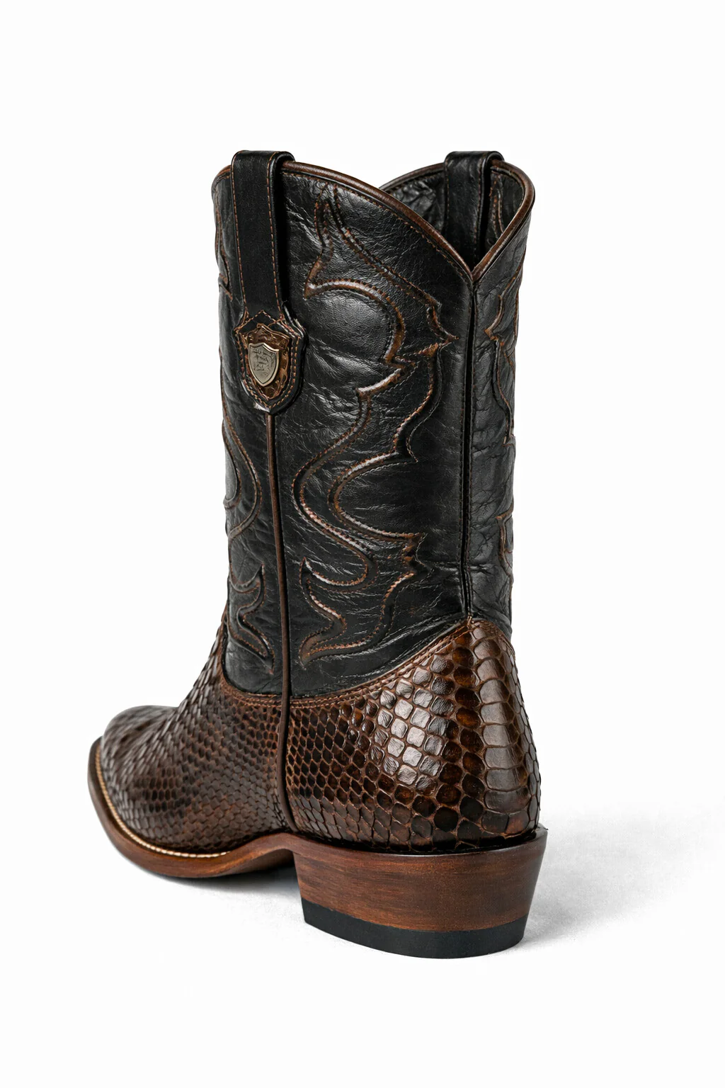 Men's Wild West Python Skin Yellow Gold J Toe Boots 29957 - Image 27