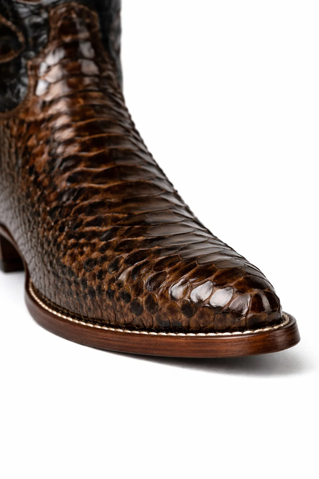 Men's Wild West Python Skin Yellow Gold J Toe Boots 29957 - Image 28