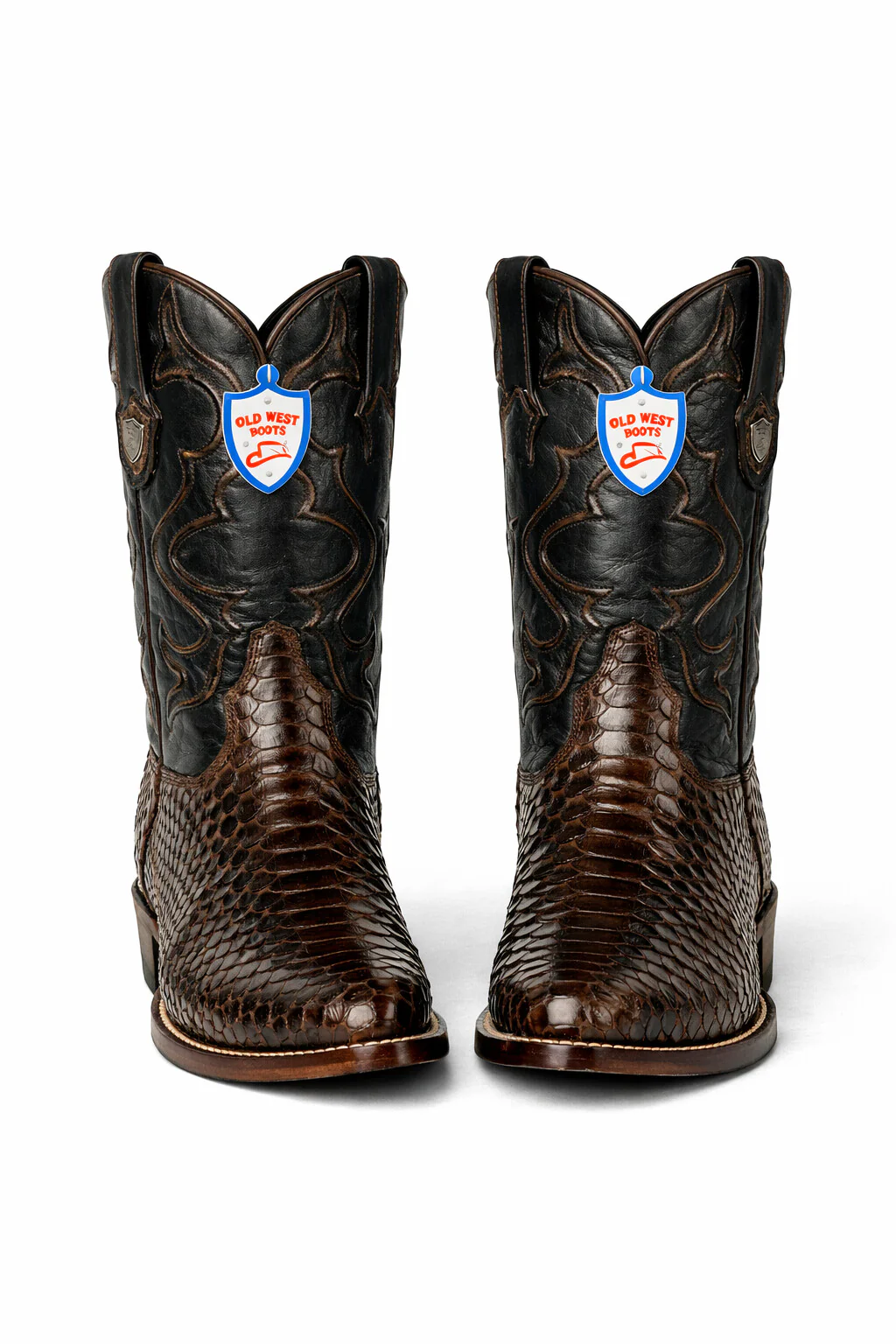 Men's Wild West Python Skin Yellow Gold J Toe Boots 29957 - Image 31