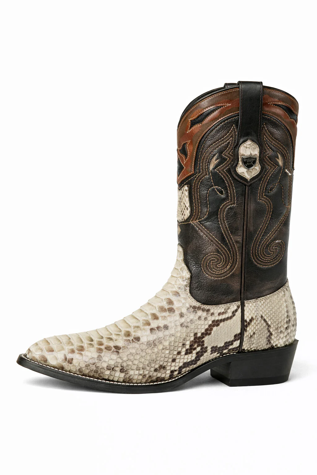 Men's Wild West Python Skin Yellow Gold J Toe Boots 29957 - Image 34