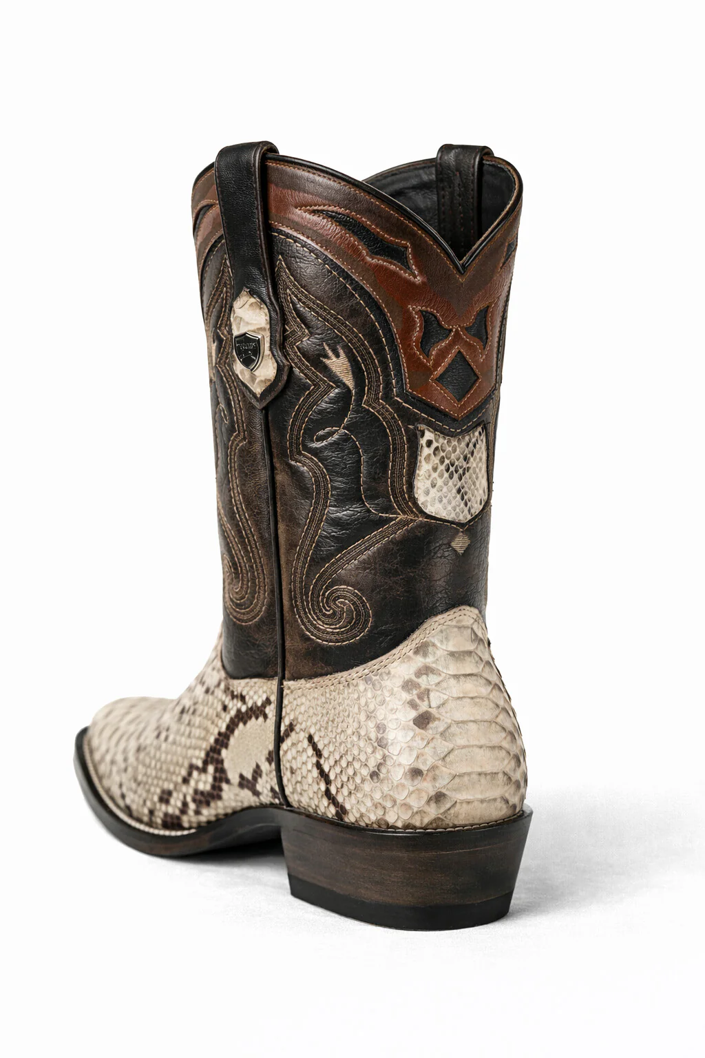 Men's Wild West Python Skin Yellow Gold J Toe Boots 29957 - Image 35