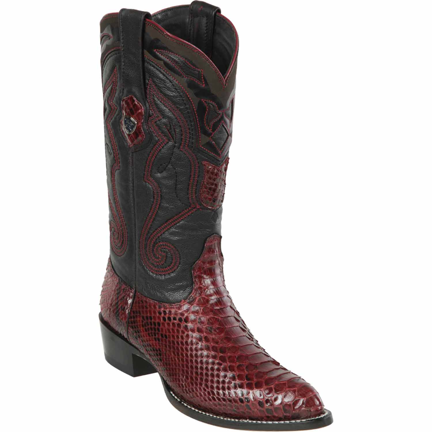 Mens Wild West Python Skin J-Toe Boots - Image 3