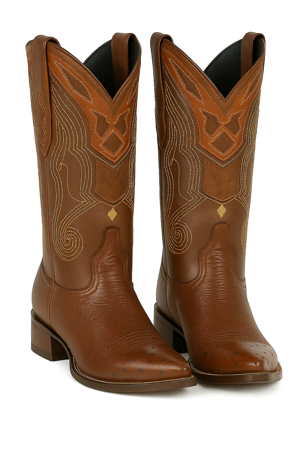 Men's Wild West Smooth Ostrich Skin 3X Toe Boots 29504-B - Image 6