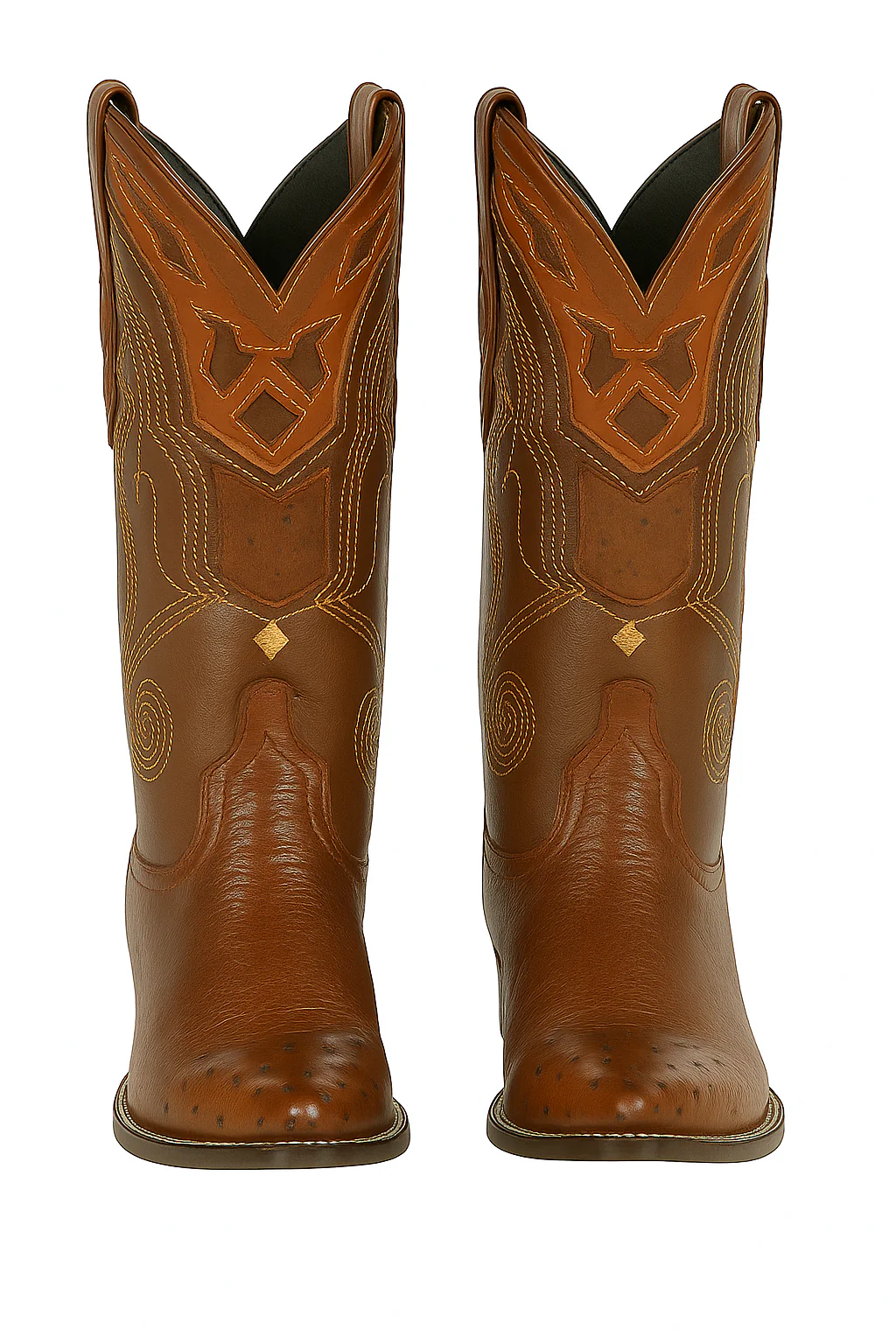 Men's Wild West Smooth Ostrich Skin 3X Toe Boots 29504-B - Image 7
