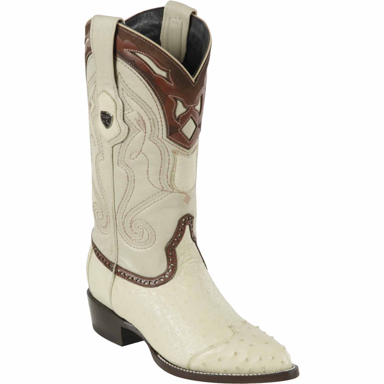 Men's Wild West Smooth Ostrich Skin Yellow Gold J Toe Boots 29904 - Image 3