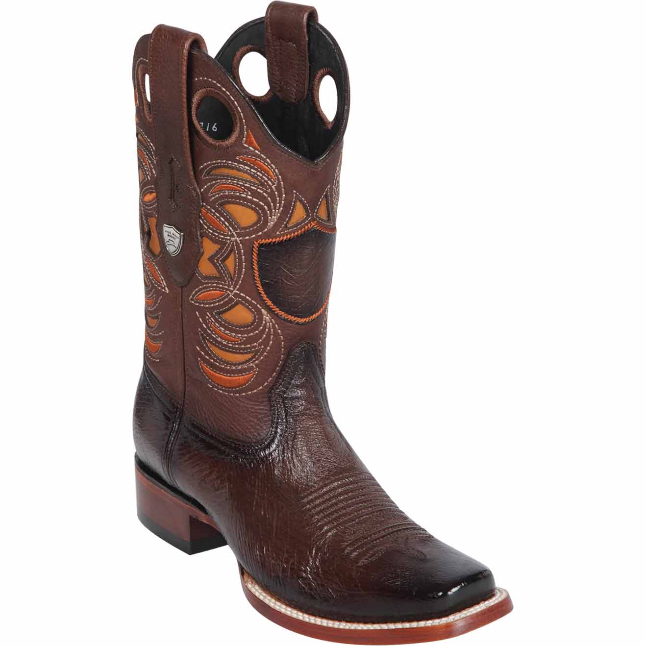 Men's Wild West Smooth Ostrich Skin Rodeo Toe Boots 281897 - Image 3