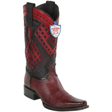 Men's Wild West Smooth Ostrich Square Toe Boots 27697 - Image 6