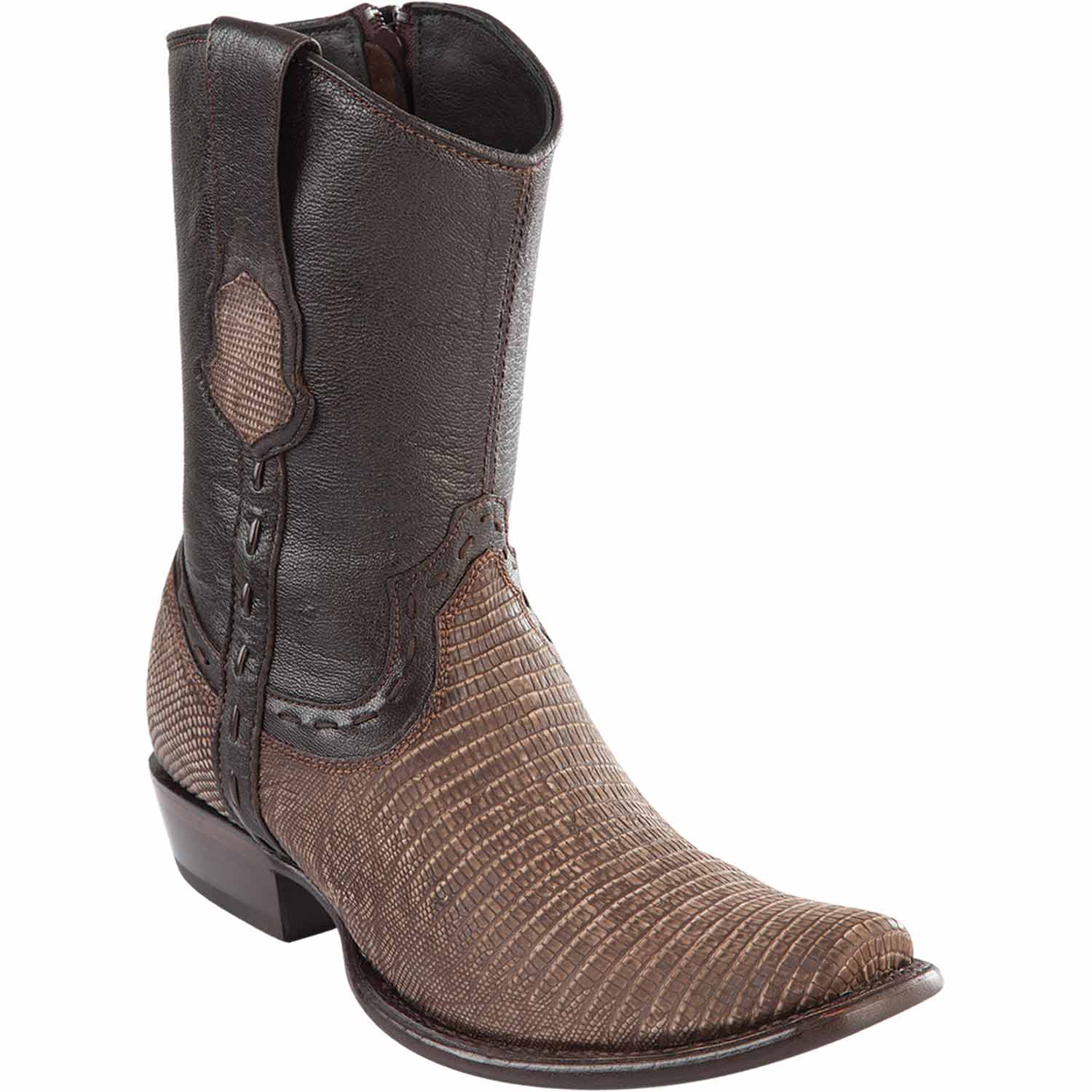 Men's Wild West Teju Lizard Skin Dubai Toe Short Boots 279B07 - Image 4