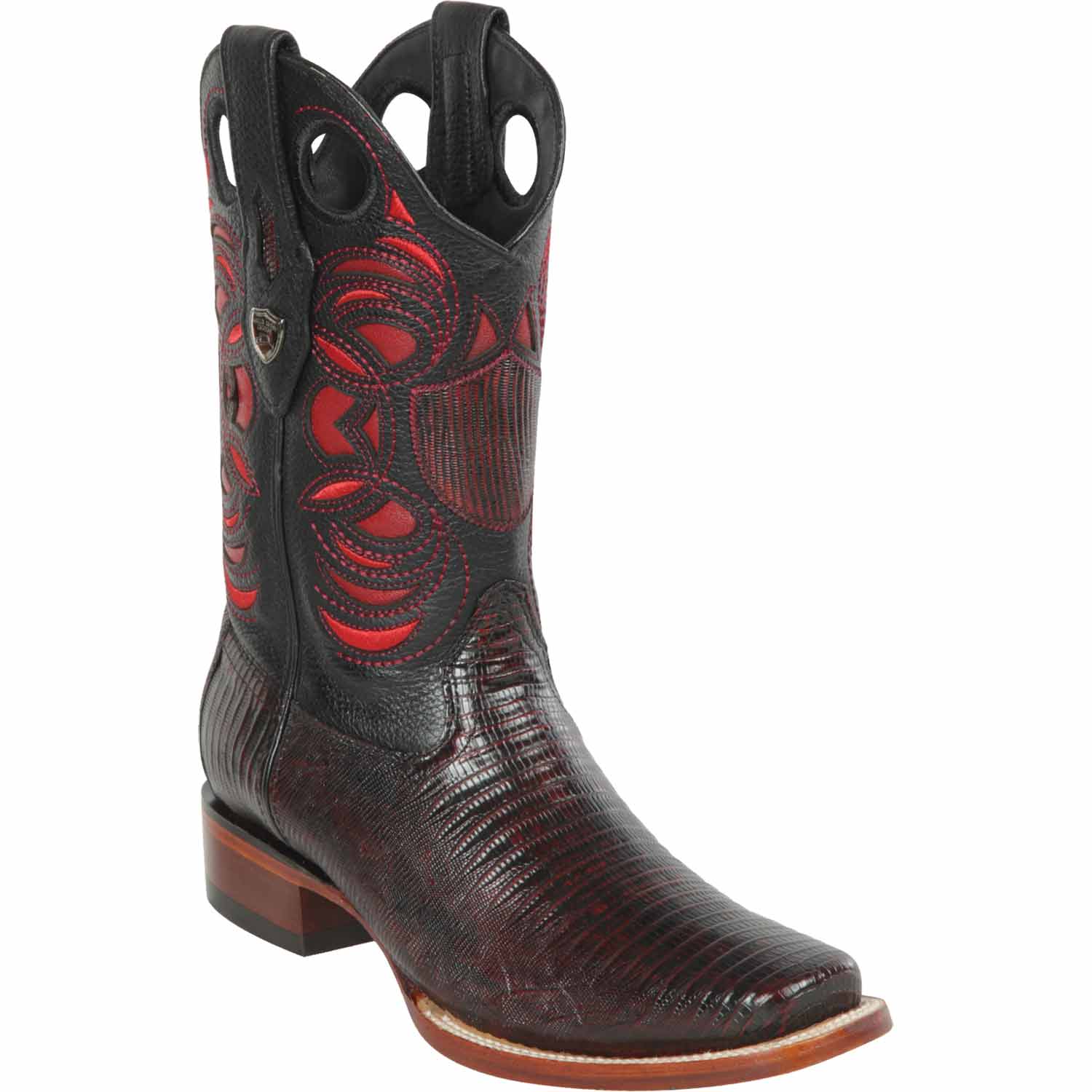 Men's Wild West Teju Lizard Skin Rodeo Toe Boots 281807 - Image 3