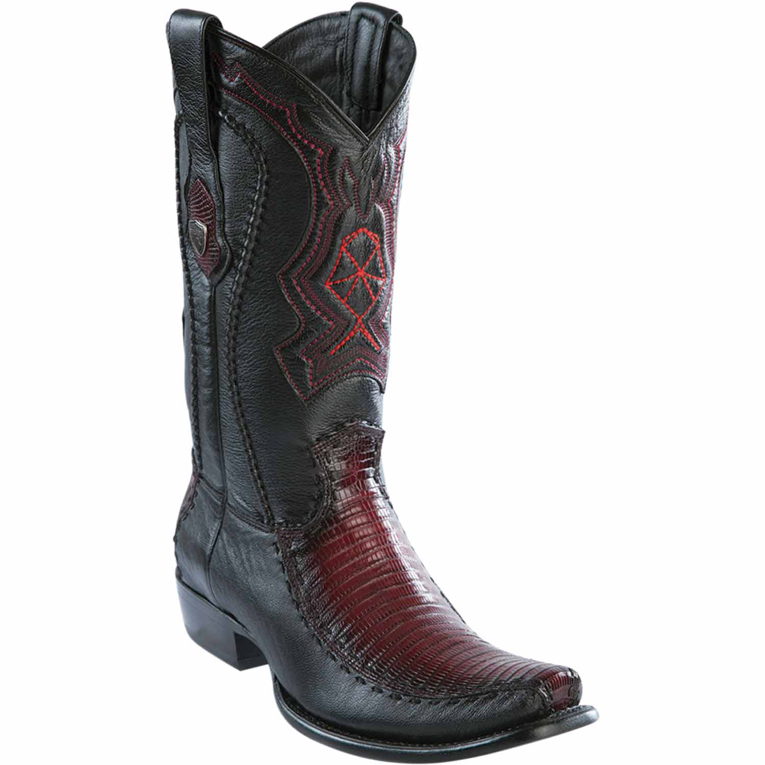Men's Wild West Teju Lizard with Deer Dubai Toe Boots 279F07 - Image 6