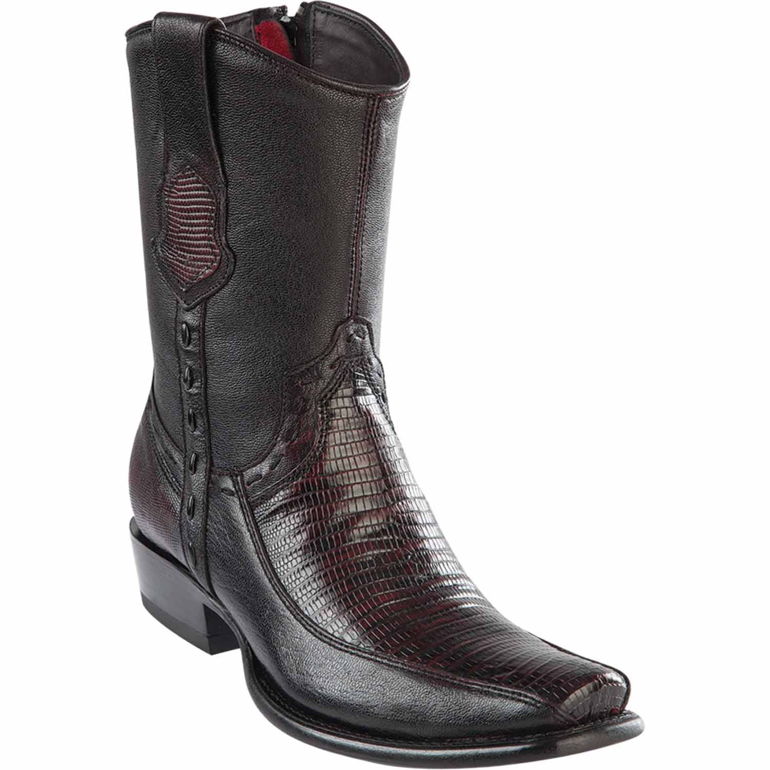 Men's Wild West Teju Lizard with Deer Dubai Toe Short Boots 279BF07 - Image 3