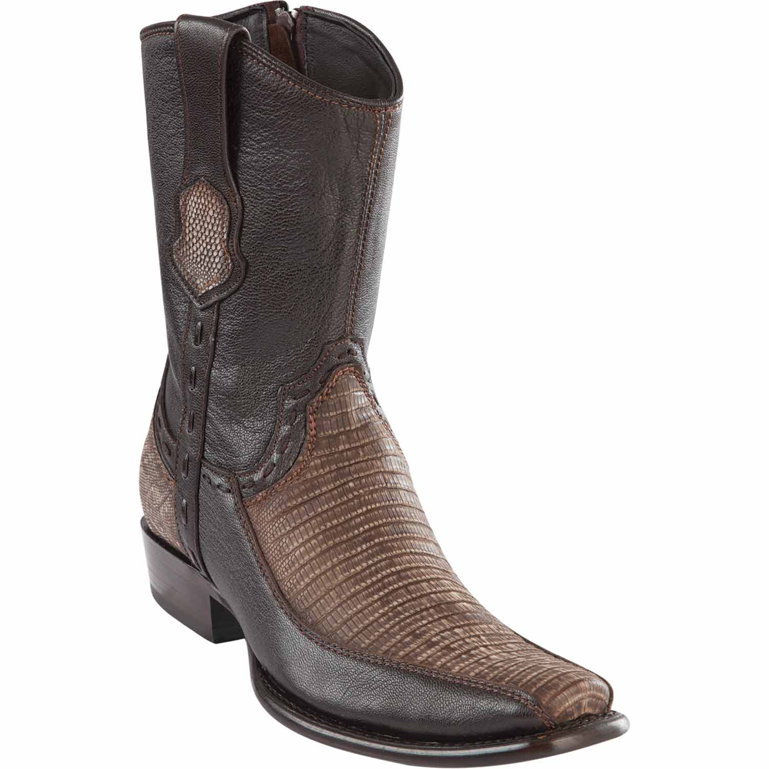 Men's Wild West Teju Lizard with Deer Dubai Toe Short Boots 279BF07 - Image 4