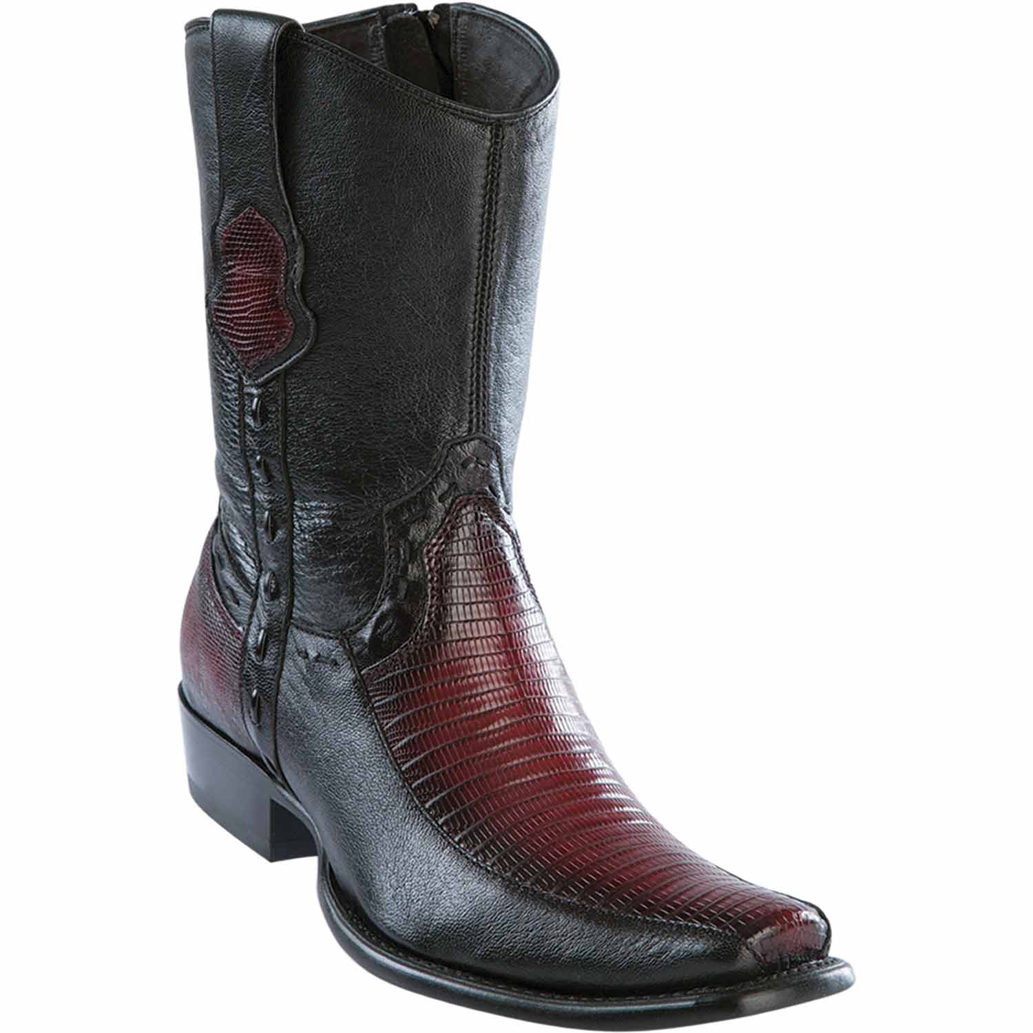Men's Wild West Teju Lizard with Deer Dubai Toe Short Boots 279BF07 - Image 6