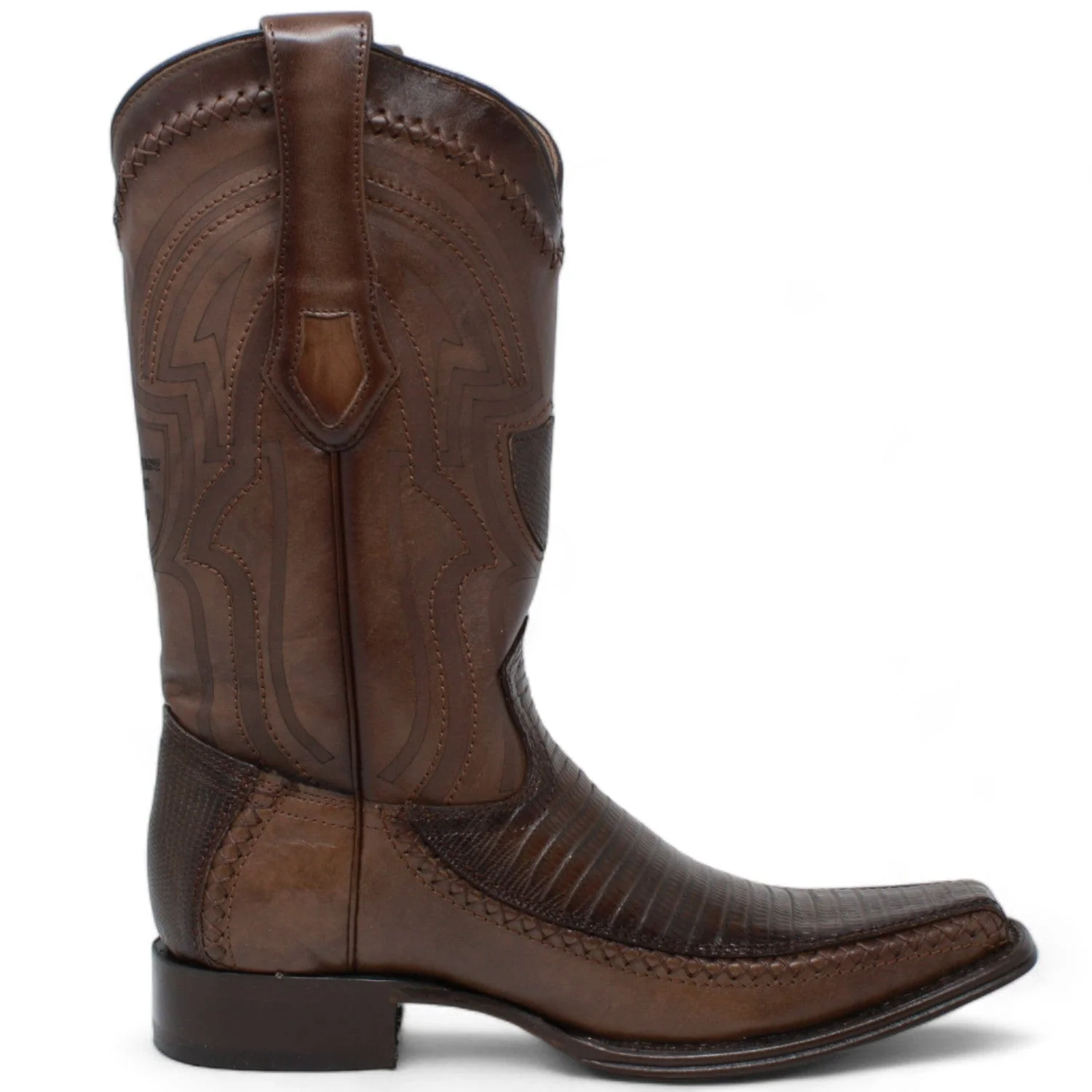 Men's Wild West Teju Lizard with Deer Skin Square Toe Boots 277LF07 - Image 10