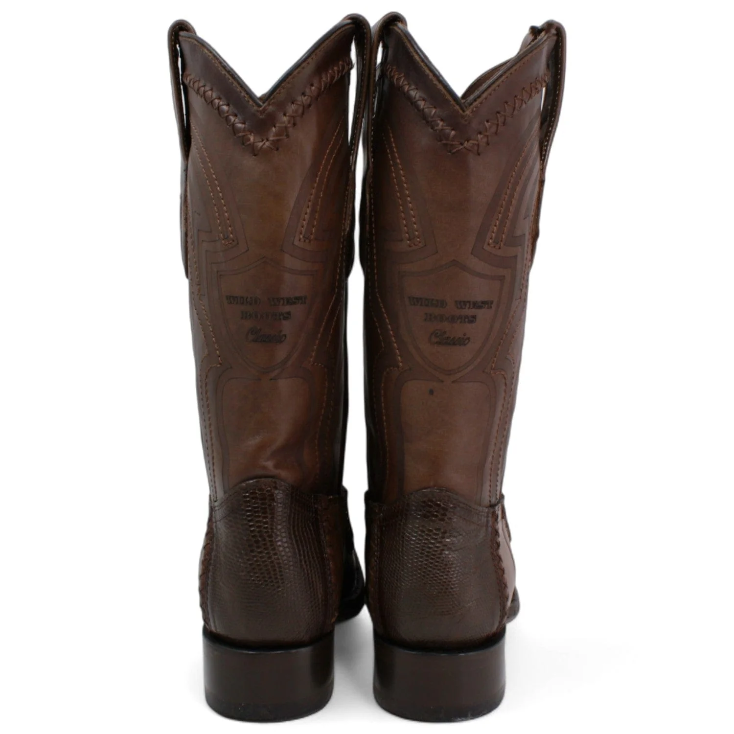 Men's Wild West Teju Lizard with Deer Skin Square Toe Boots 277LF07 - Image 12