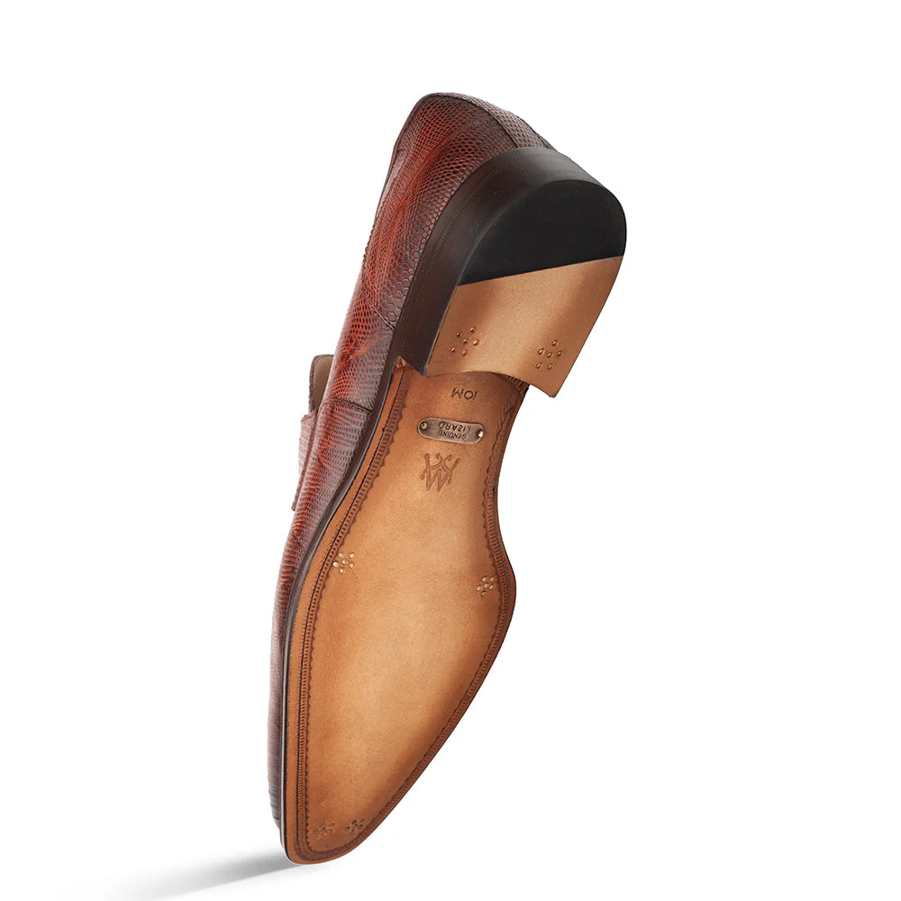 Mezlan Mayor Lizard Penny Loafer - Image 3