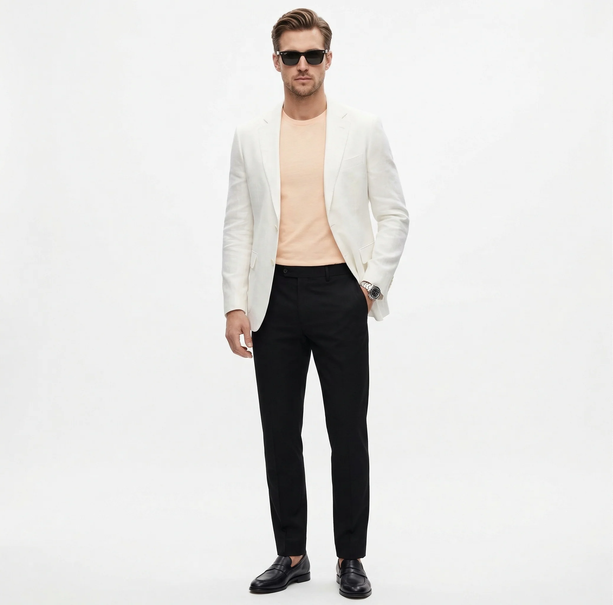 Miami Vice  Sonny Crockett Mens White Blazer – Classic Fit Formal Casual Dress Jacket for Business and Wedding Iconic Characters  Pop Culture - Image 2