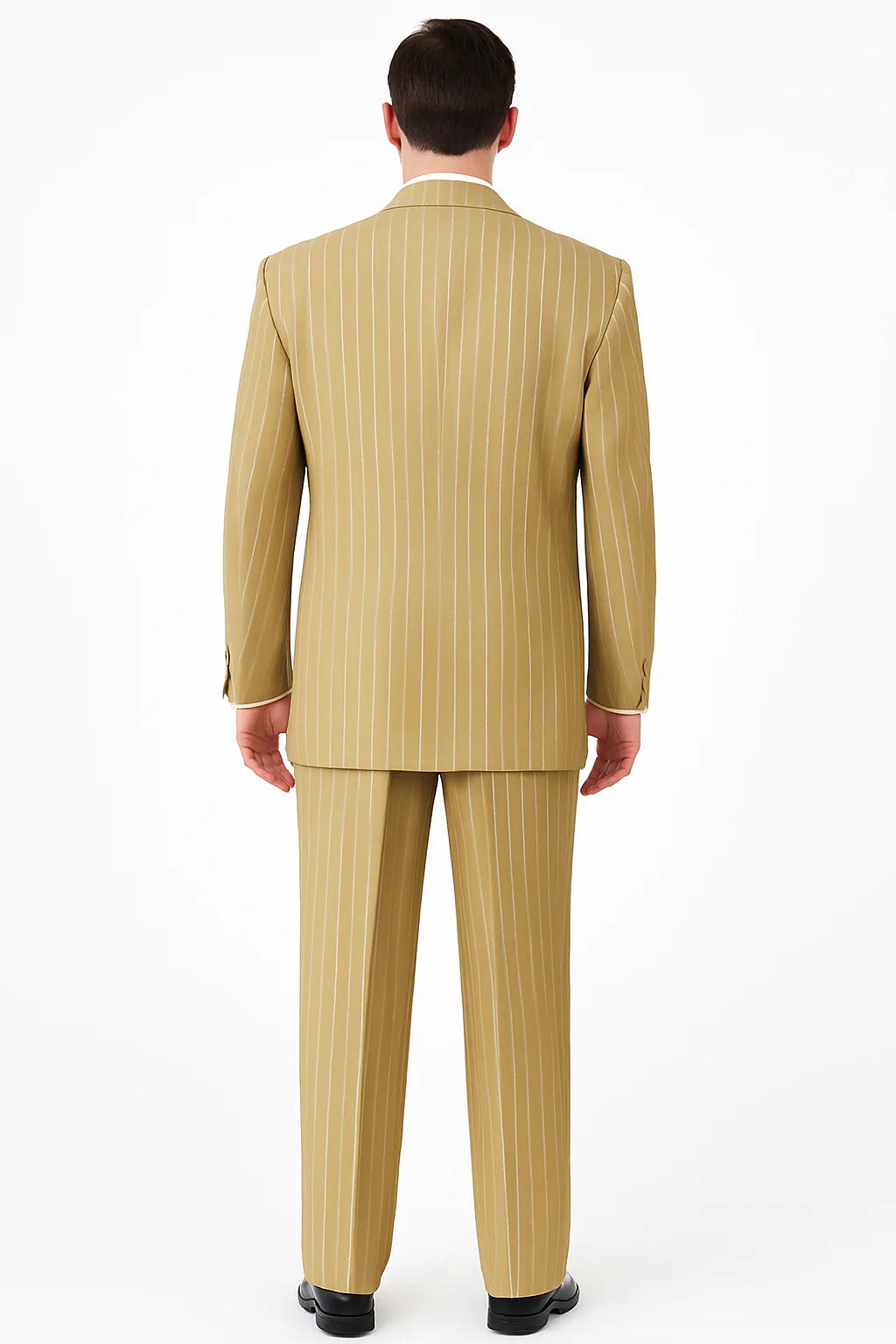 Modern Beige Pinstripe 3-Piece Suit – Office & Party Wear - Image 2