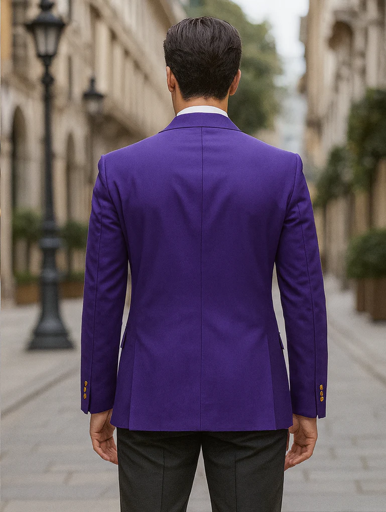 Neil Allyn Career Basics Men's Purple Blazer Jacket - Image 2