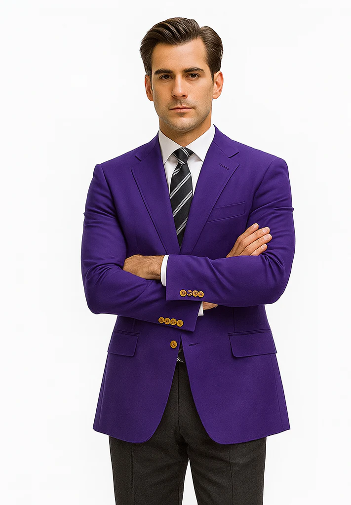 Neil Allyn Career Basics Men's Purple Blazer Jacket - Image 5