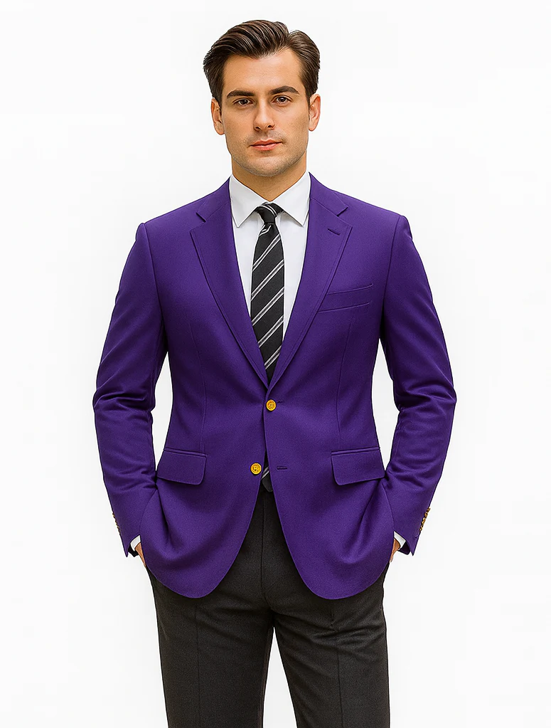 Neil Allyn Career Basics Men's Purple Blazer Jacket - Image 7