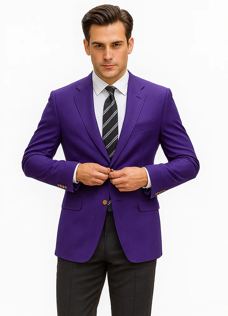 Neil Allyn Career Basics Men's Purple Blazer Jacket - Image 8