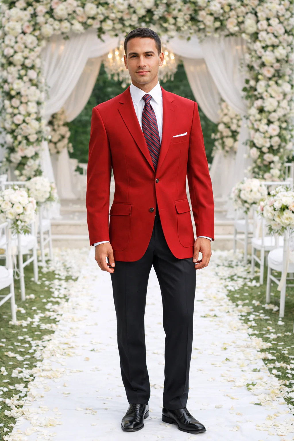 Neil Allyn Career Basics Men's Red Blazer Jacket - Image 5