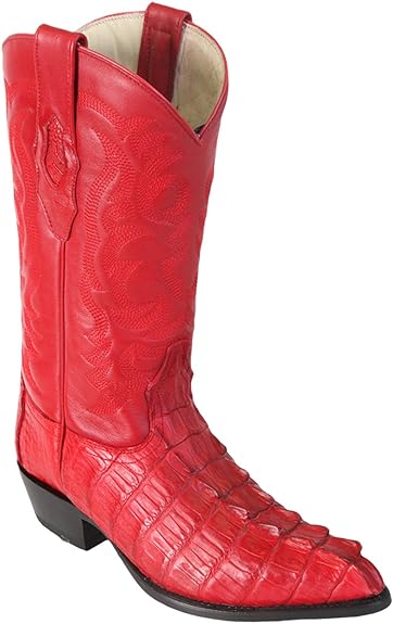 J Toe Cowboy Boots - J Toe Western Boots - Original Brown Caiman (Gator) Tail LeatherJ-Toe Boot - Image 5