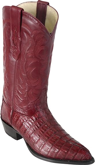J Toe Cowboy Boots - J Toe Western Boots - Original Brown Caiman (Gator) Tail LeatherJ-Toe Boot - Image 6