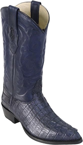 J Toe Cowboy Boots - J Toe Western Boots - Original Brown Caiman (Gator) Tail LeatherJ-Toe Boot - Image 8