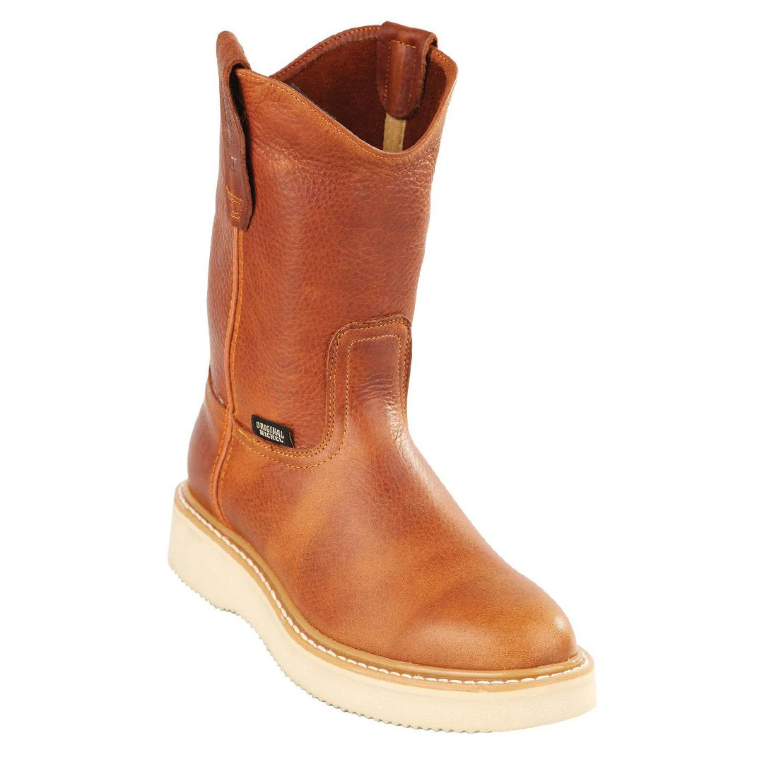 Original Michel Leather Pull On Grisly Work Boots - Image 2